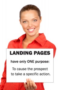 Landing Pages have ony one purpose Landing Pages have only one purpose